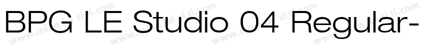 BPG LE Studio 04 Regular字体转换